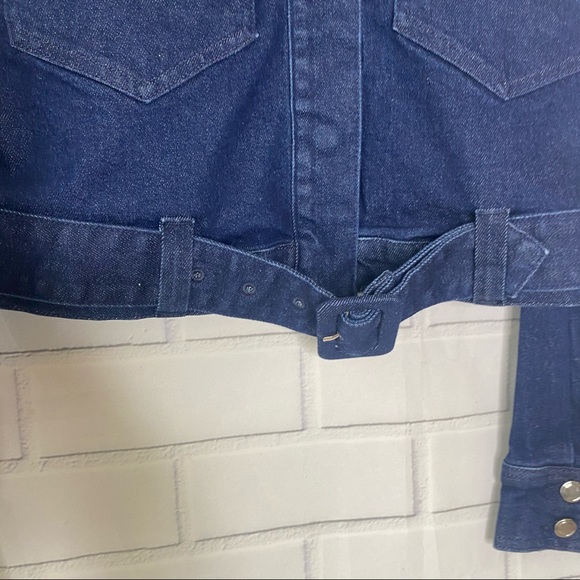 Good American belted denim Jacket size Large - Picture 5 of 8